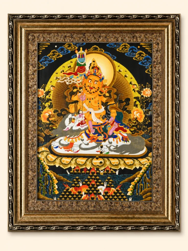 ภาพทังกาโคลซอนเน่ เทพราชาผู้พิทักษ์ทรัพย์สมบัติ เสริมสิริมงคลและความมั่งคั่ง