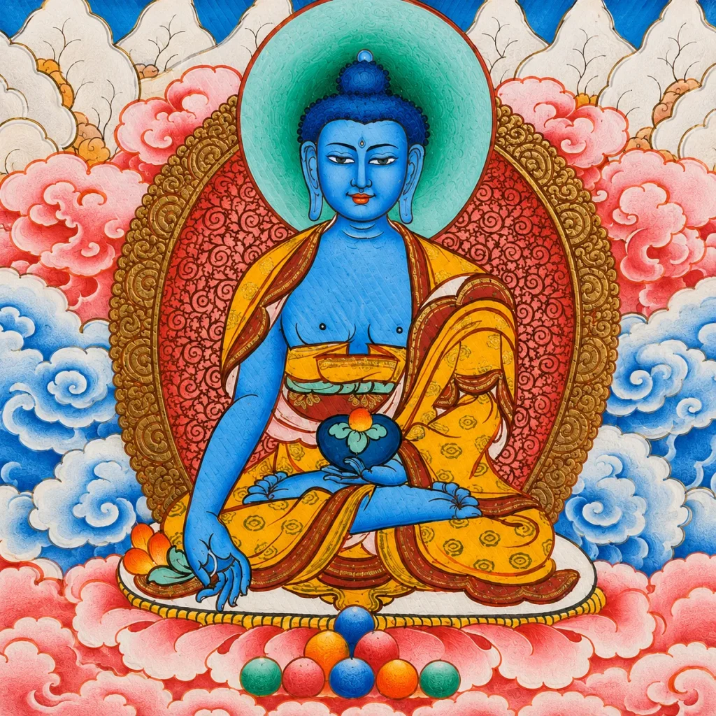 Rantai Loket Buddha Perubatan Tibet