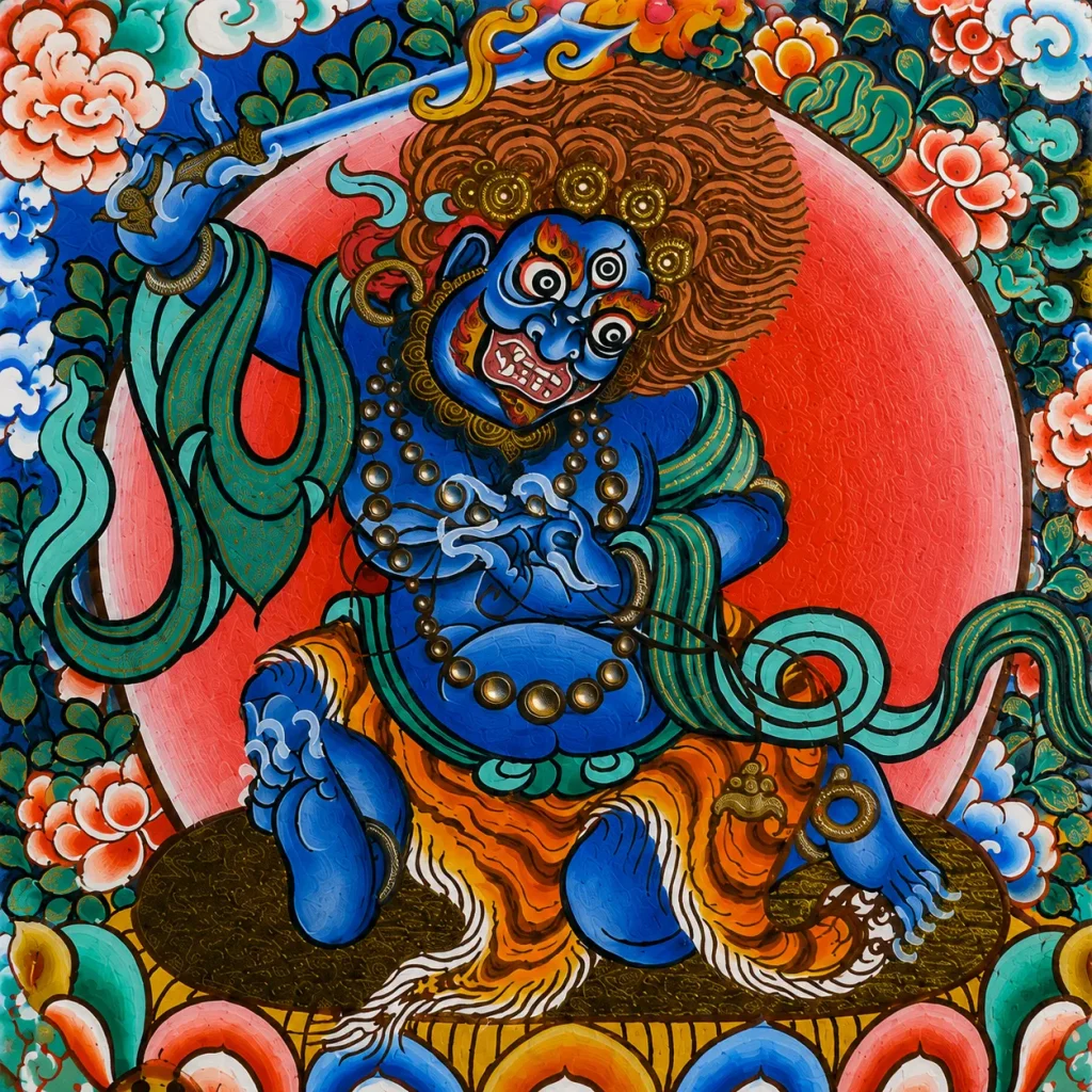 Tibetan Acala Wisdom King Pendant Necklace