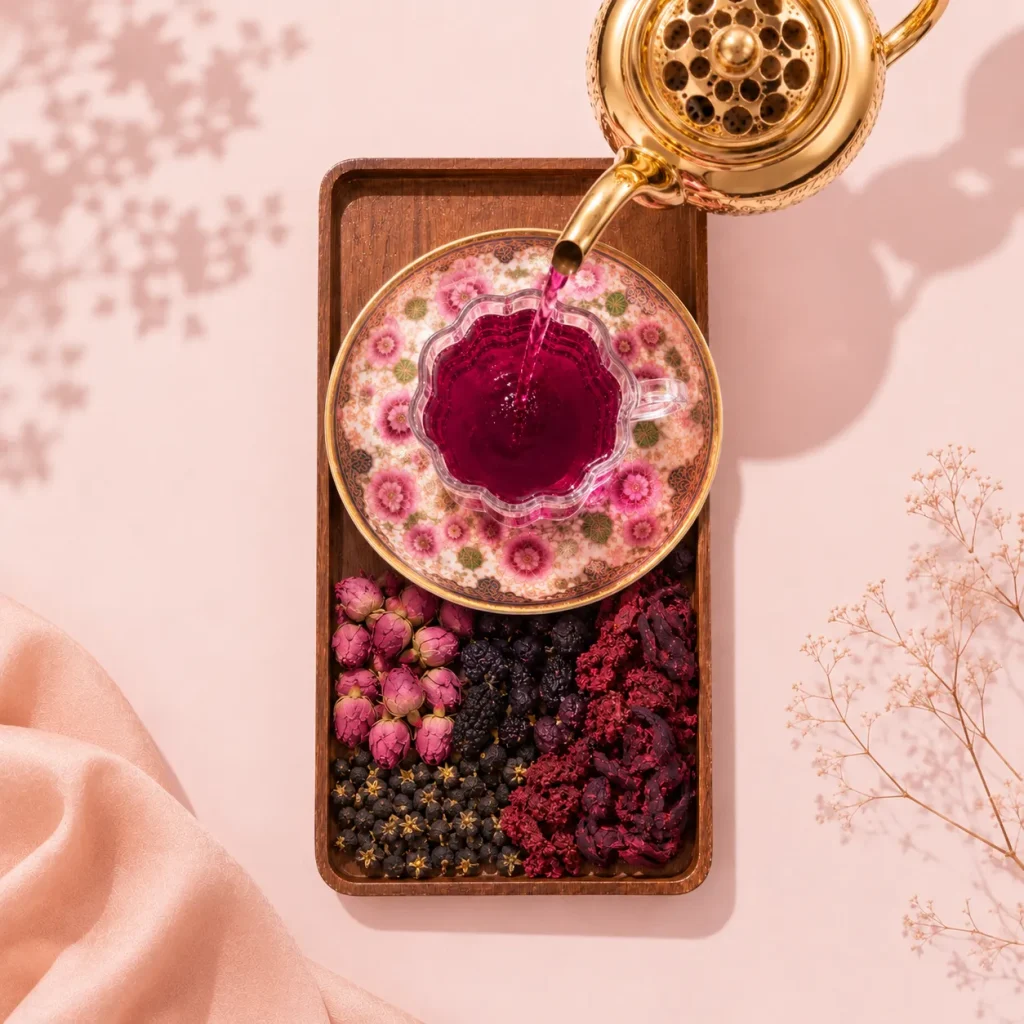 Rose Black Goji Berry Tea