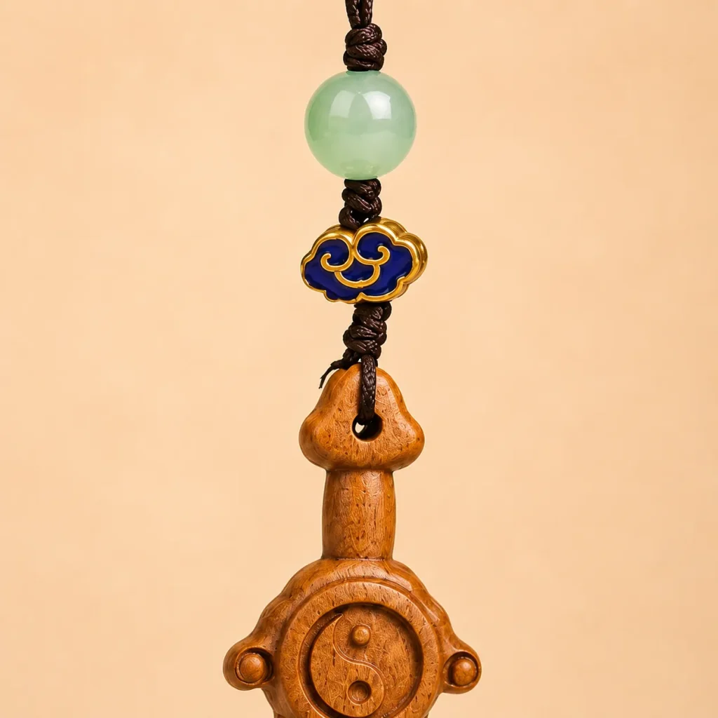 Ziwei Seven-Star Wooden Sword Pendant