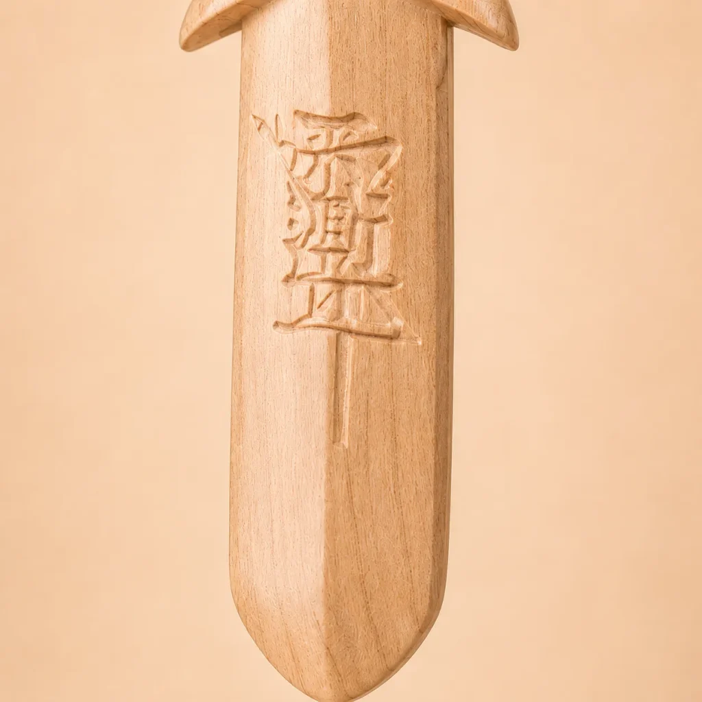 15cm Carved Rune Wooden Sword Ornament