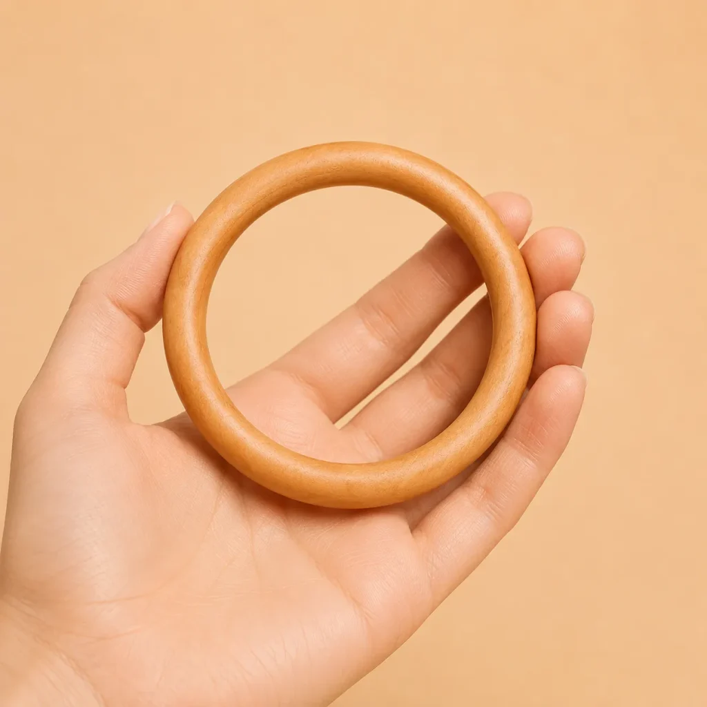 Plain Peach Wood Bangle