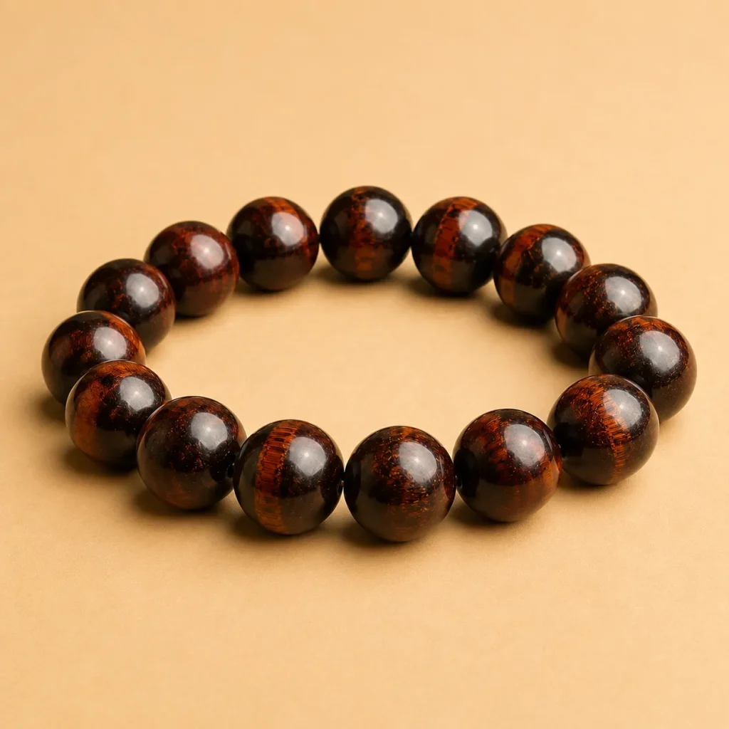 Dark Thunderwood Round Bead Bracelet
