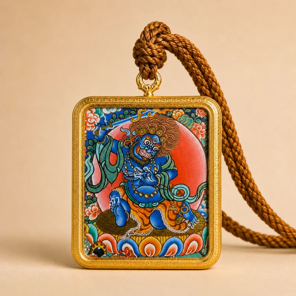 Tibetan Acala Wisdom King Pendant Necklace
