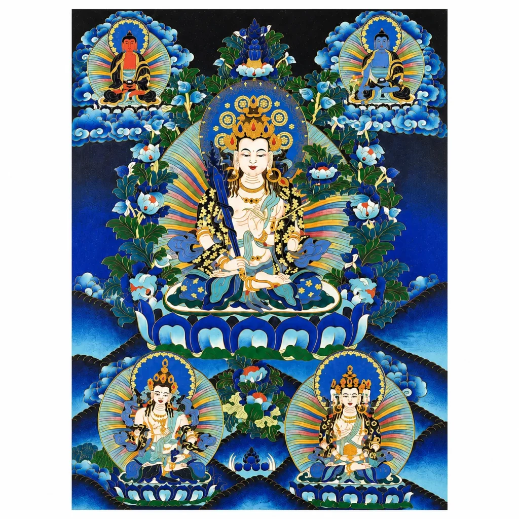 Ākāśagarbha Wisdom and Merit Thangka