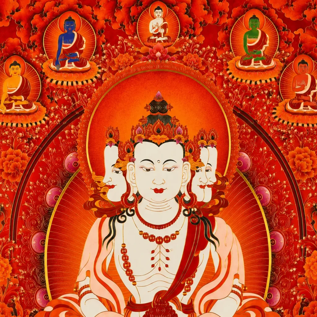 Mahāvairocana Buddha Radiant Wisdom Thangka